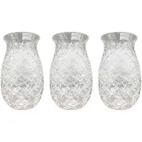 Melitt 3 Verres à Cocktail en Forme D'Ananas en Relief pour Cocktails et Boissons