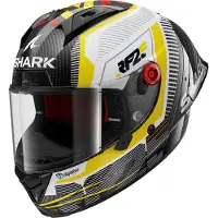 Shark Aeron-GP Replica Raul Fernandez Signature DWY Carbon Blanc Jaune Glossy Casque Intégral Taille XL