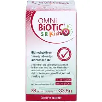 OMNi BiOTiC OMNi-BiOTiC SR-9 Kids, contenant des souches bactériennes bénéfiques, sachet de 28 comprimés