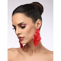 Avant Garde Boucles d'oreilles 'Sovrienne' rouge