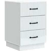 vidaXL Cabinet de chevet Blanc 43 x 41 x 63,5 cm Bois d'ingénierie