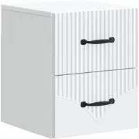 vidaXL Cabinet de chevet mural avec tiroir Blanc 34,5 x 33 x 40 cm