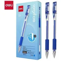 Deli Stylo à encre gel 0,5 mm Daily bleu (12 pièces)