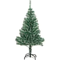 Syfax Sapin de Noël artificiel avec neige floquée vert 120 cm