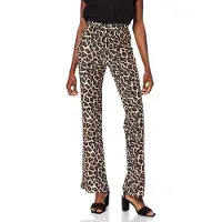 Noisy May Pantalon 'NMPasa' beige / marron / noir / blanc