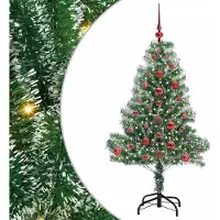 Syfax Arbre de Noël artificiel floconné de neige avec lumière LED