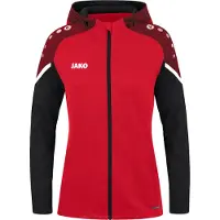 Jako Veste à capuche Performance Femme - Rouge / Noir