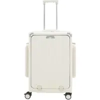 StarTech.com Valise de voyage 60 cm - Valise à coque rigide en PC - Cadre en aluminium - 4 roulettes pivotantes - Porte-gobelet - Ouverture sur 3 côtés - Blanc