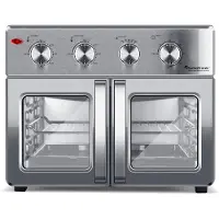 TurboTronic AF32MFD Airfryer XXL et four - Double porte - 32 litres - Silver