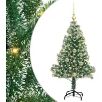 Syfax Arbre de Noël artificiel floconné de neige avec lumière LED