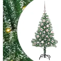 Syfax Arbre de Noël artificiel floconné de neige avec lumière LED