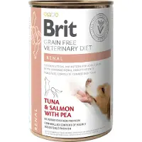 Brit Veterinary Diet Renal Tuna&amp;Salmon&amp;Pea - nourriture avec thon, saumon et pois pour chiens souffrant de maladies rénales 24x400 g