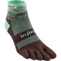 Injinji Chaussettes Trail Midweight Mini-crew vert, marron (taille 44 1/2-47) vert, marron (taille 44 1/2-47)