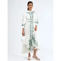 MSN Collection Robe vert / blanc