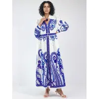 MSN Collection Robe bleu / blanc