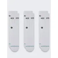Stance Origin Crew Socken 3 Paar Weiss, Blanc, (Lot de 3, M)