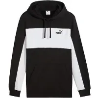 Puma Hommes, Pull-over, Ess Block Hoodie Herren Schwarz, Noir, (XL)
