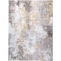 FRAAI Tapis moderne | Sarge Taupe/Jaune | 80x150cm | Jaune | Rectangulaire | Tapis