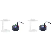 Wella 2X Brumisateur à Ultrasons USB 4 LED avec Protection Anti-Éclaboussures, Fontaine D'Intérieur, Brumisateur Portable pour Reptiles, Humidificateur