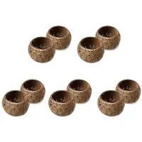 Semoic 10X Bougie Bol en Coquille de Noix de , Bougeoirs, Bougeoir en Coquille de Noix de Fait à la Main pour Photophore Petit Pilier, Bol de