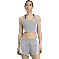 Adidas Adizero Archive Running Crop Sports Top Gris XS Femme