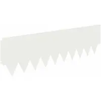 Syfax Bordure de jardin, 10 pièces, 103 x 30 cm, métal, blanc