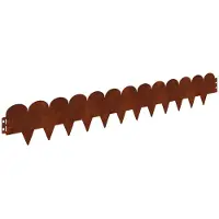 vidaXL Bordure de jardin, 30 pièces, 103 x 15 cm, acier rouillé