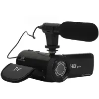 INF Appareil photo numérique HD avec objectif grand angle Le noir