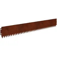 Syfax Bordure de Pelouse 10 pcs 103 x 15 cm Acier Rouillé