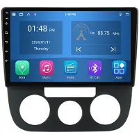 RoverOne Autoradio 4G+64G Bluetooth CarPlay Android Auto Navigation GPS pour Volkswagen Jetta 5 2005 - 2010