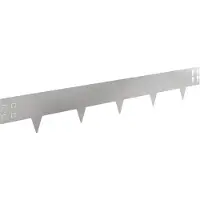 Syfax Bordure de pelouse, 50 pièces, 100 x 15 cm, acier argenté