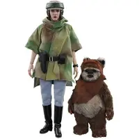 Hot toys Figurine MMS551 - Star Wars : Return Of The Jedi - Princess Leia & Wicket