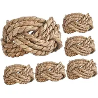 Jojomino Lot de 8 Ronds de Serviette Tressés à la Main, Décoratifs pour la Table de Repas, de Fête, de Mariage ou D'Événement Spécial, Style Rustique