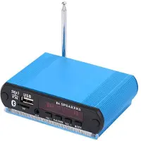 Zandona Carte Décodeur MP3 DC12V, Lecteur MP3 Sans Fil pour Voiture avec Fonction D'Enregistrement, Compatible FM/MMC, OTC, Bleu