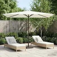 Prolenta Maison Exclusive - Parasol de jardin rectangulaire, 2 x 3 mètres, polyester, couleur crème