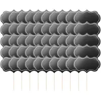 Melitt 50 PièCes Marqueurs de Fromage pour Planche de Charcuterie éTiquettes de Buffet éTiquettes Alimentaires Drapeaux de Cure-Dents Vierges Signes
