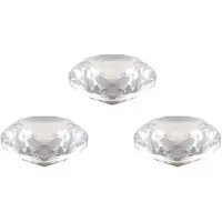 Semoic 3pièces 80 mm K9 Cristal Diamant Presse-Papier Décoratif Arc-en-Ciel Fabricant Prisme Verre Diamants Salle de Mariage Décorations de Bureau A