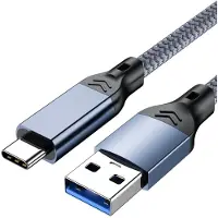 INF Câble USB 3.2 Type-C: Transfert Rapide 10Gbps & Charge 60W pour Appareils Bleu + Gris 1,5 M