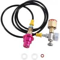Typecat Adaptateur de tuyau CO2 avec manomètre 2000 psi pour DUO/TERRA/ART Quick C