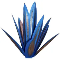Typecat Tequila Sculpture Rustique en MéTal Agave Plante DéCor à la Maison Rustique Peint à la Main en MéTal Agave Jardin Ornements ExtéRieur, 27Cm