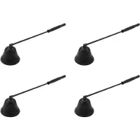 Melitt 4X Extincteur de Bougie de Flamme de Bougie D'Acier Inoxydable Noir