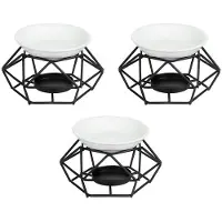 Melitt 3X DéLicat Romantique en CéRamique Photophore Bougeoir BrûLeur à Mazout ArôMe Diffuseur Four Décoration de la Maison Design ÉLéGant