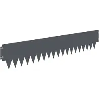 Syfax Bordure de pelouse, 30 pièces, 103 x 20 cm, métal, gris anthracite