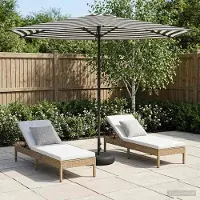 Prolenta Maison Exclusive - Parasol de jardin avec base, forme rectangulaire, 2,7 x 2,7 m, en polyester