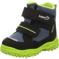 Superfit Bottes de neige 'Husky 1' bleu-gris / kiwi / noir / blanc