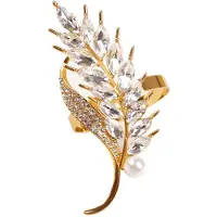 Melitt 6 PièCes SéRies HôTel Serviette Anneau Porte-Serviettes éPis de Blé Serviette Boucle NoëL FêTe de Mariage Cristal Serviette Cercle Table DéCor