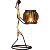 Typecat Bougeoir en fer pour femme africaine, décoration de table de bar pour la maison B