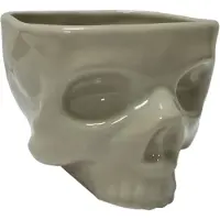 Typecat Bol à pâtes en porcelaine style gothique avec tête de mort, décoration de table rétro pour Halloween