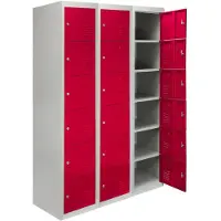MonsterShop Casier M?tallique Rouge 6 Portes 45 x 38 x 180 cm Vestaire Gym Ecole