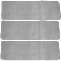 Melitt 3pièces 120X40cm Absorbant Antidérapant Mousse à MéMoire Cuisine Chambre Porte Tapis de Tapis Tapis Gris